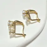 Pendientes únicos de cristal blanco, pendientes de aro colgantes de Color dorado, regalo de aniversario, joyería para fiesta y boda, accesorios para mujer 3