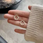 Pendientes de guirnalda de lazo simples, pendientes de perlas de cristal acrílico para mujer, joyería de fiesta a la moda, accesorios, regalos 6 Pendientes de guirnalda de lazo simples, pendientes de perlas de cristal acrílico para mujer, joyería de fiesta a la moda, accesorios, regalos 6