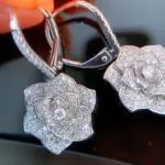 pendientes colgantes de flores para mujer, accesorios estéticos para fiesta de baile, compromiso, boda, nueva moda, joyería al por mayor 3