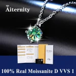 S925 sólida plata esterlina VVS1 D Color Moissanite collar cadena con certificado joyería fina para mujer joyería 1