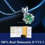 Alta joyería de plata de ley S925, collar con colgante de moissanita 100%, Color D con certificado GRA para boda y fiesta de mujer 4