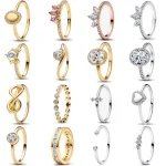 Nuevo anillo de plata 925 en forma de corazón, tamaño 6, 7, 8, 9, adecuado para el Día de San Valentín, regalo de vacaciones para mujer, joyería de moda DIY de alta gama 1