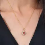 Collar con colgante de flores brillantes de lujo para mujer, accesorios de joyería de moda exquisitos, Europa y Estados Unidos 3