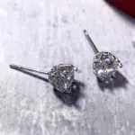 Pendientes de moissanita GRA 100% auténtica para mujer, joyería fina de 18K con 2 certificados, Plata de Ley VVS1 4
