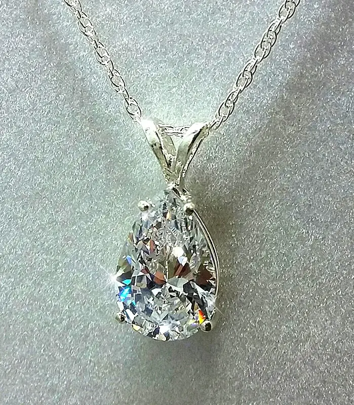 collar de cristal de circonia cúbica para mujer, gota de agua, accesorios femeninos simples y elegantes, regalo, joyería de boda 2021