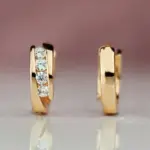 pendientes de aro de Color dorado para mujer, aretes circulares llamativos para uso diario, joyería femenina versátil con temperamento discreto 2