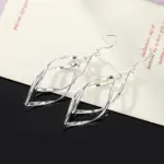 Pendientes finos de Color plateado de alta calidad, joyería de moda, mujer elegante, gota colgante, regalos largos de boda y Navidad 11