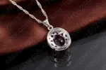 Conjunto elegante de Plata de Ley 925 con colgantes de cristal púrpura, collares, pendientes y anillos para regalo de joyería de compromiso de boda 5