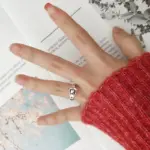 Cinturón de plata de ley 925 ​ Anillos ajustables joyería de compromiso de boda para mujer accesorios 4