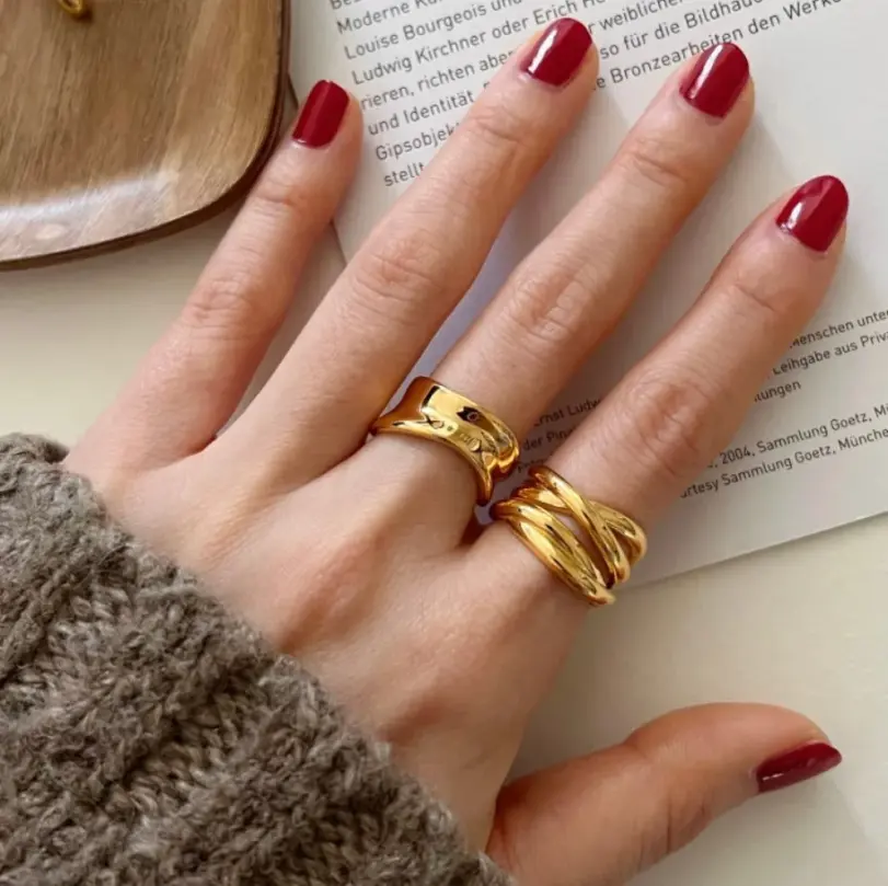 925 anillos de plata esterlina para mujeres hombres pareja minimalista hecho a mano Simple Interware anillo joyería de fiesta regalo prevenir alergias 3
