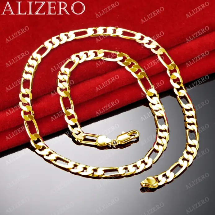 🇮 Collar "Figaro Prestige 6mm" – Oro 18K Luxury por ALIZERO 2