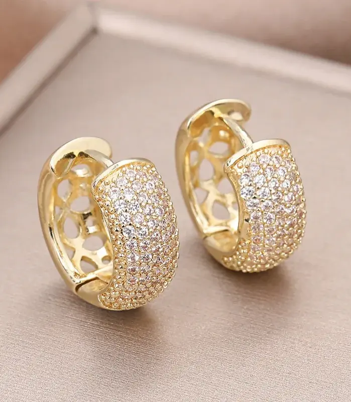 Pendientes de plata de ley 925 con circonita cúbica para mujer, pendientes circulares redondos pequeños de diseño vintage, joyería hipoalergénica para fiesta 1