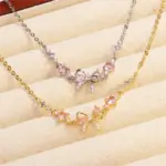 🎀 Collar "Pink Ribbon Glow" – Gargantilla con Lazo de Circonia Rosa 5