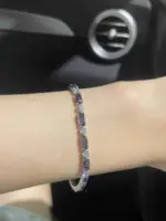 💜 Pulsera Tennis "Gala Royal" – Circonia Púrpura y Oro de 18K 2