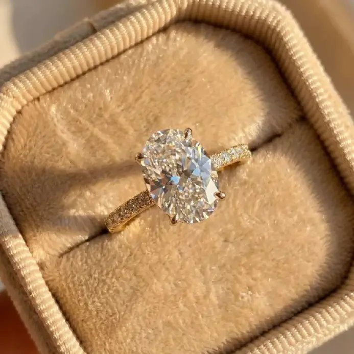 Preciosos anillos de piedra ovalados brillantes de circón de Plata de Ley 925 para mujer, regalo de compromiso, boda, joyería fina de lujo de alta calidad 1