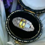 nuevos y novedosos anillos para dedo para mujer, joyería preciosa de circonia amarilla brillante para compromiso, accesorios exquisitos para boda 1