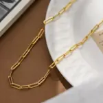 📎 Collar "Andara Legacy" – Plata .925 y Oro 18K Estilo Paperclip 5