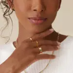 anillos apilables rellenos de oro de 18 quilates para mujer, conjunto de 3 anillos chapados en oro apilables minimalistas a la moda, anillo cómodo para mujer 3