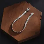 Pulsera cubana elegante y sencilla de plata de ley S925 para hombres y mujeres, cadena corta tejida a mano, regalos de joyería 6