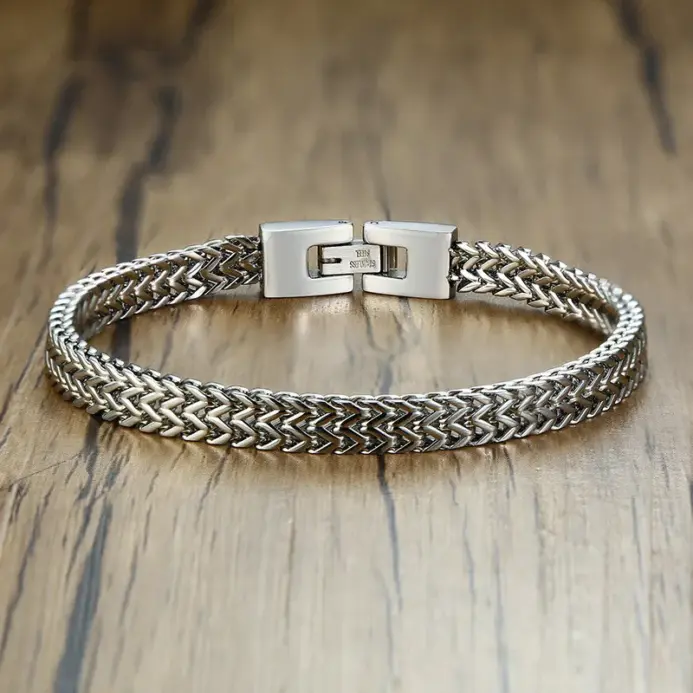 🦾 Pulsera "Double Iron Rope" – Acero Inoxidable Estilo Biker 1