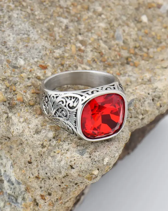 Anillos estilo piedras preciosas multicolores de acero inoxidable 316L de alta calidad para hombre 2
