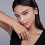 Pulsera de Moissanita de 4 mm LinkerLove, Brazalete de Plata de Ley S925 para Mujer, Chapado en Oro de 18K, VVS1, Color D, Diamante de Laboratorio, Joyería de Lujo 4