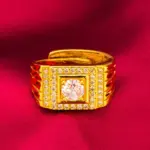 Anillo de oro puro 24K de alta gama con diseño de la Torre Eiffel, anillo de pareja ajustable para hombre y mujer, joyería de oro. 6 Anillo de oro puro 24K de alta gama con diseño de la Torre Eiffel, anillo de pareja ajustable para hombre y mujer, joyería de oro. 6