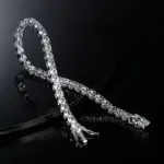 Pulsera de Plata de Ley 925 con Moissanita de 0.1ct, 3mm, D VVS1, con Certificado GRA, para Mujer, Brillante, para Bodas y Fiestas, Joyería Fina 1