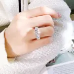 100% anillos de plata esterlina 925 originales, anillos de diamantes de circonia de lujo de 3,6 quilates para mujer, propuesta de boda, joyería de regalo 6