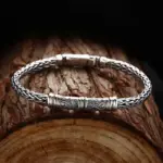 🌿 Pulsera "Tang Dynasty Legacy" – Plata Retro de 5mm 4