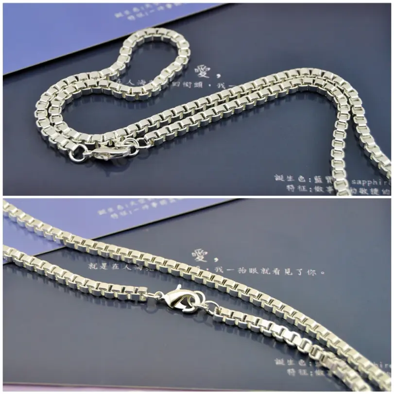 ⬛ Collar "Urban Box 3mm" – Plata .925 (Gargantilla Punk & Hip-Hop) 5