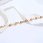 Pulseras de flores coloridas para hombre y mujer, brazaletes de 19 cm x 7mm, circón dorado plateado, joyería de moda 3