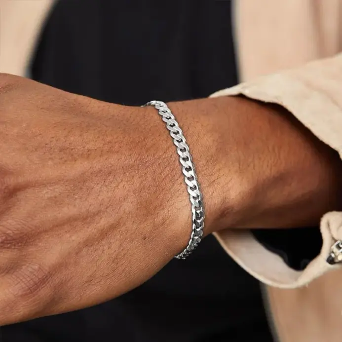 Pulseras hombre de acero inoxidable de alta calidad para mujer y hombre, regalos originales para mujer,cadenas de eslabones cubanos, pulsera de muñeca para pareja, regalos de joyería,pulsera plata,navidad 2