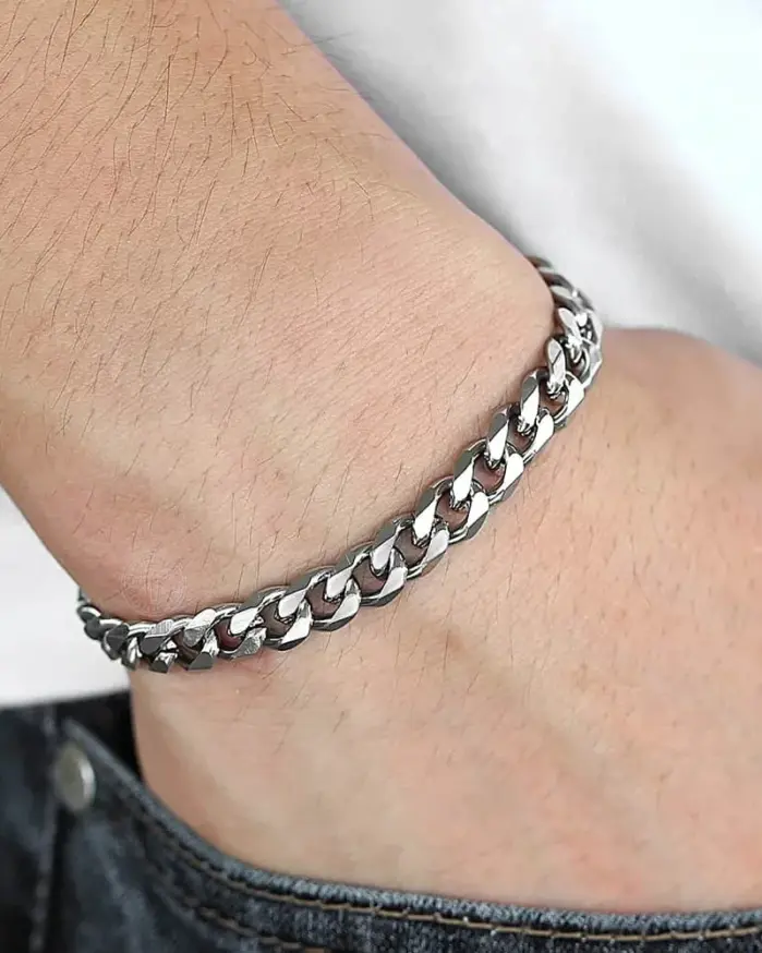 Nueva moda pulsera de cadena cubana para hombres pulsera clásica de acero inoxidable de 3/5/7/9mm de ancho para hombres y mujeres regalo de joyería 2