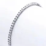 Joyería chapada en plata, pulsera de tenis de 17CM, 19CM y 21CM, regalo de aniversario de Zirconia, brazalete de plata de ley auténtica para mujer 1