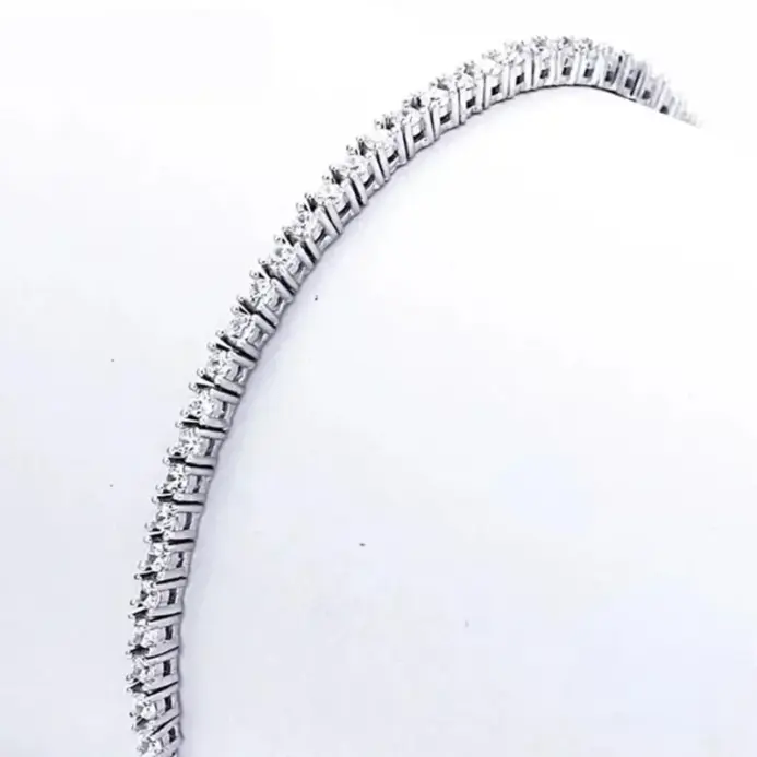 Joyería chapada en plata, pulsera de tenis de 17CM, 19CM y 21CM, regalo de aniversario de Zirconia, brazalete de plata de ley auténtica para mujer 1