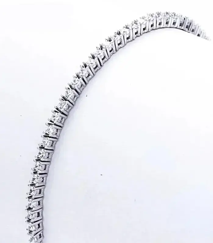 Joyería chapada en plata, pulsera de tenis de 17CM, 19CM y 21CM, regalo de aniversario de Zirconia, brazalete de plata de ley auténtica para mujer 1