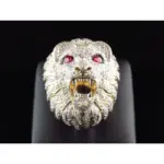 Nuevo anillo dominante para hombre, joyería creativa con forma de cabeza de león, superventas en Europa y América 5