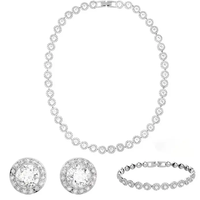 2025 Nueva pulsera de uñas con colgante de collar redondo de lujo ligero, conjunto de joyería alta, uso diario, esencial para fiesta, regalo de aniversario 2