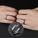 Anillos de promesa a juego para parejas Te amo para siempre, conjuntos de alianzas de boda, anillos de medio corazón para él y sus, ajuste cómodo de acero inoxidable 6