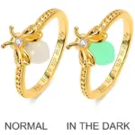Anillos chispeantes de Color dorado, Plata de Ley 925, anillo de boda de amor Popular, joyería de compromiso certificada para mujer, regalos de aniversario 4
