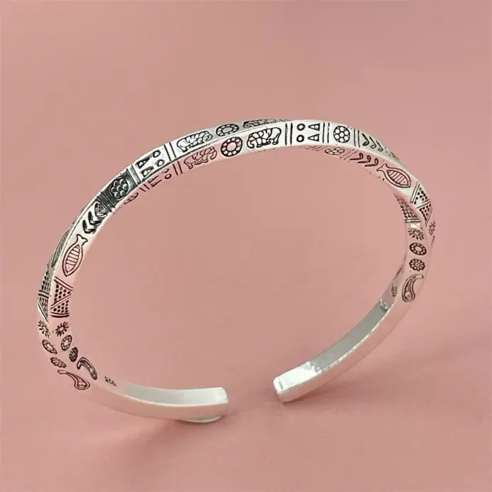 🌿 Brazalete "Nature's Totem" – Plata de Ley .925 Abierta 1
