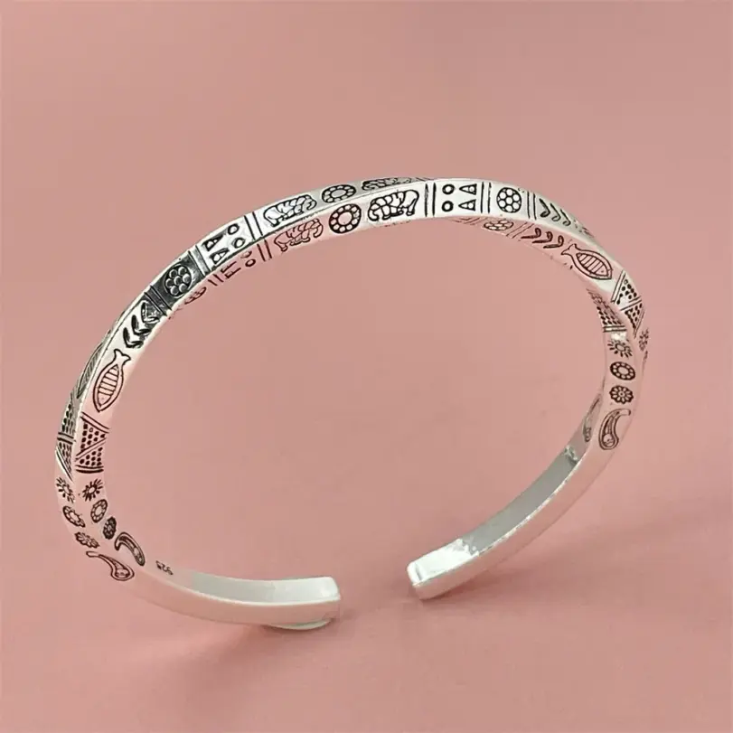 🌿 Brazalete "Nature's Totem" – Plata de Ley .925 Abierta 1