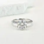 Anillo NeeTim de moissanita de 0,5-5 quilates para mujer, Plata de Ley 925 con chapado en oro blanco, joyería de compromiso con diamantes de laboratorio para boda 2