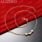 ❤️ Collar "Heart Symphony" – Oro 18K con Cadena de Caja de 18" 2