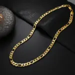 🔝 Collar "Noble Curb 6mm" – Cadena Lateral en Oro 18K Luxury 1