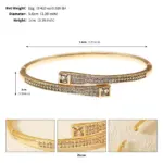 Pulsera Simple con tachuelas para mujer, brazalete clásico con apertura de cobre y circonio, joyería diaria, accesorios como regalo 6