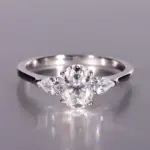 Anillo de moissanita OEVAS con corte ovalado de 1,5 quilates, 100% plata de ley S925 para mujer, alianza de boda, joyería fina al por mayor 3