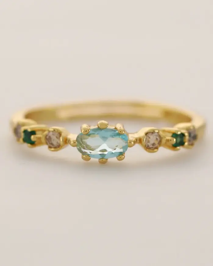 Anillo de plata de ley S925 para mujer: circón de arte brillante con incrustaciones, chapado en oro de 18 quilates, joyería de regalo elegante 1