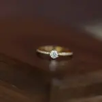 Anillo de circón brillante chapado en plata de ley 925 de 14 quilates para mujer, joyería de boda con temperamento exquisito 3